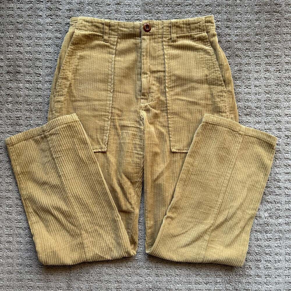 Alex Mill Corduroy Pants Size 4 Tan Wide Leg Cotton